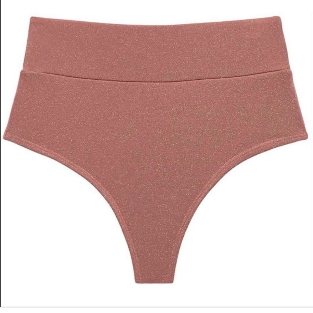 ‼️WOW‼️Montce Mauve Sparkle High Rise Bikini Bottom - S new with tags‼️ - Picture 9 of 16